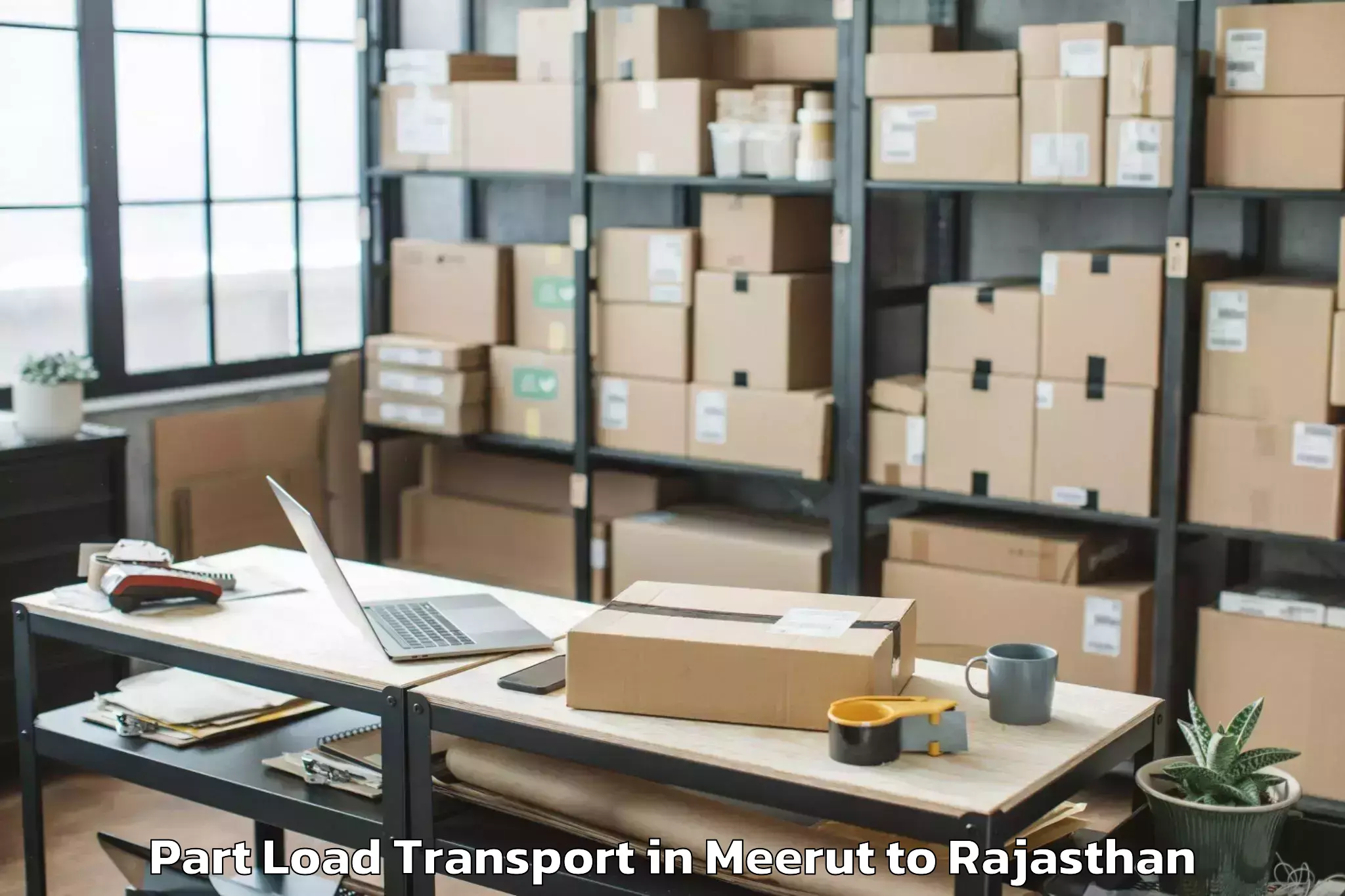 Easy Meerut to Nagaur Part Load Transport Booking